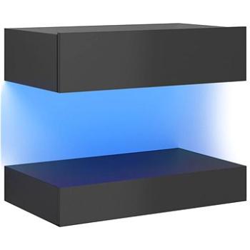 SHUMEE s osvetlením LED sivý s vysokým leskom 60 × 35 cm (804281)
