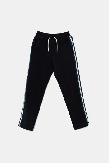 Detské tepláky Emporio Armani tmavomodrá farba, s nášivkou, EB000148 AF10126