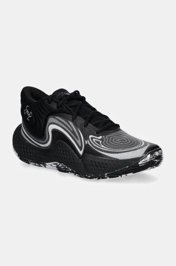 Basketbalové topánky Under Armour Spawn 6 Mid čierna farba, 3027647