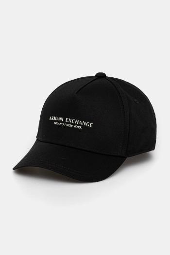 Bavlnená šiltovka Armani Exchange čierna farba, XM001694 AF15502