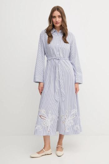 Bavlnené šaty Tommy Hilfiger midi, rovný strih, WW0WW44660