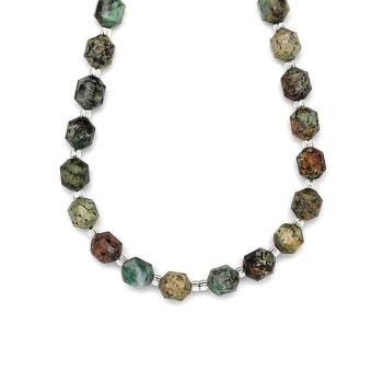 Türkiz afrikai fazettált lampion 7x8mm