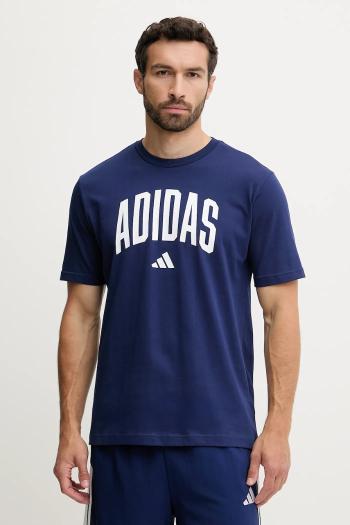 Bavlnené tričko adidas Collegiate pánske, s potlačou, JM6417