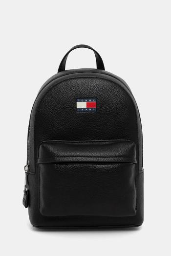 Ruksak Tommy Jeans dámsky, čierna farba, malý, jednofarebný, AW0AW17823