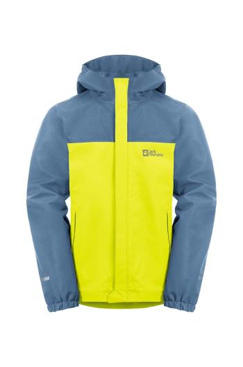 Detská nepremokavá bunda Jack Wolfskin TUCAN žltá farba
