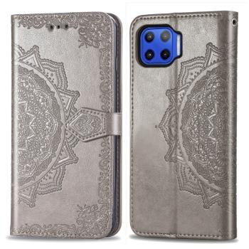 ART Peňaženkový kryt Motorola Moto G 5G Plus ORNAMENT šedý