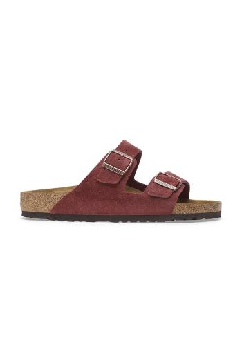 Semišové šľapky Birkenstock Arizona červená farba, 1028331