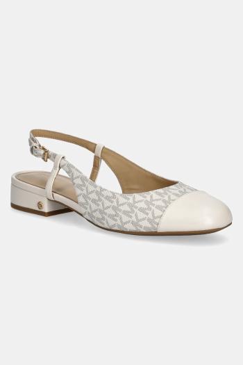 Baleríny MICHAEL Michael Kors Perla béžová farba, s otvorenou pätou, 40R4PLFP1B.150