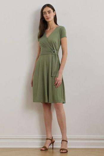 Šaty Lauren Ralph Lauren čierna farba, mini, áčkový strih, 250868161