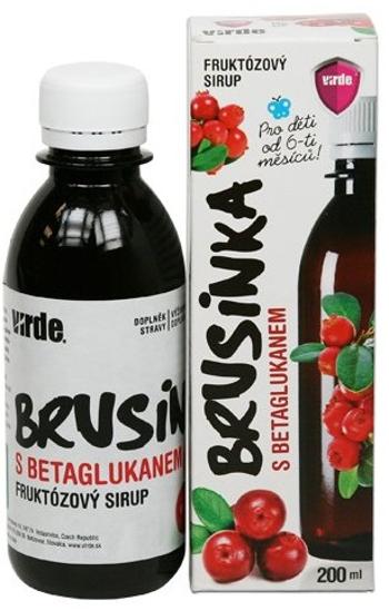 VIRDE Brusnica s betaglukánom fruktózový sirup 200 ml