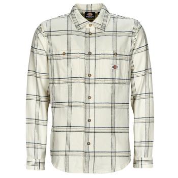 Dickies  WARRENTON SHIRT LS  Košele s dlhým rukávom Biela