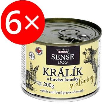 Falco Sense Dog králik a hovädzie 200 g 6 ks (8594725086071)