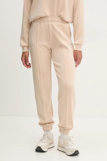 Tepláky Guess OLYMPE béžová farba, jednofarebné, V5RB11 KCAY2