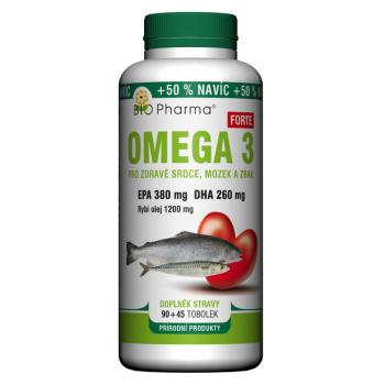 BIO PHARMA Omega 3 Forte 1200 mg + EPA + DHA 90 +45 kapsúl