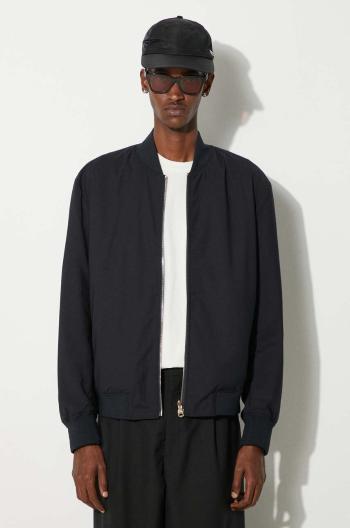 Obojstranná vlnená bunda typu bomber Paul Smith tmavomodrá farba, prechodná, M1R-052Z-N02212