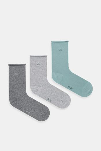 Ponožky Calvin Klein 3-pak zelená farba, 701234368