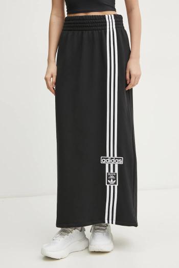 Bavlnená sukňa adidas Originals MAXI SKIRT čierna farba, maxi, rovný strih, JC8538