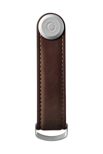 Kľúčenka Orbitkey Leather Espresso 8,5 cm hnedá farba