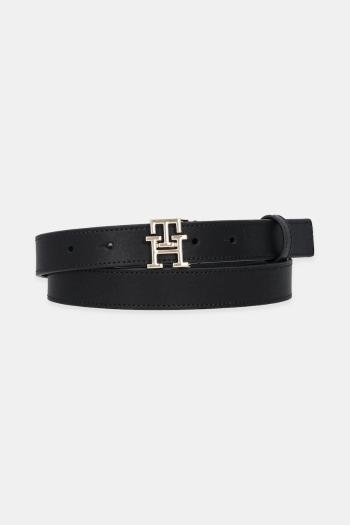 Kožený opasok Tommy Hilfiger čierna farba, AW0AW17496