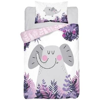 Slon Jungle pink Bavlna, 100 × 135, 40 × 60 cm (4668701)