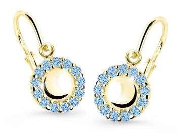 Cutie Jewellery Zlaté detské náušnice C2750-10-X-1 svetlo modrá