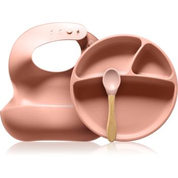 Minikoioi BLW II Pinky Pink jedálenská súprava