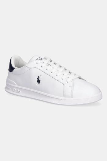 Kožená obuv Polo Ralph Lauren Hrt Ct II biela farba, 809829824003