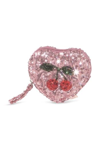 Peňaženka Konges Sløjd SEQUIN HEART WALLET dievčenská, ružová farba, KS102392