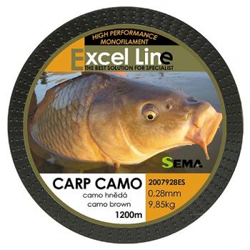 Sema vlasec carp camo hnedá 1200 m-priemer 0,28 mm / nosnosť 9,85 kg