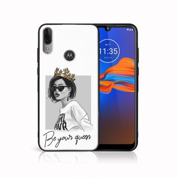 MY ART Silikónový obal Motorola Moto E6 Plus QUEEN (139)