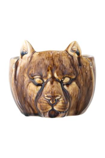 Kvetináč Bloomingville 13 x 9,5 x 11,5 cm hnedá farba
