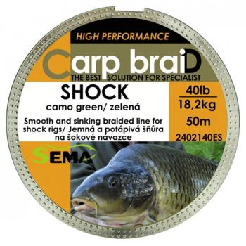 Sema šoková šnúra shock 50 m camo-priemer 40 lb / nosnosť 18,2 kg