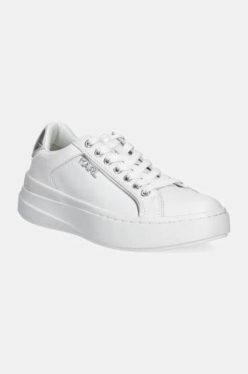 Kožené tenisky Karl Lagerfeld KRONOS biela farba, KL64020