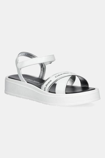 Detské sandále Calvin Klein Jeans biela farba, V4A2-82054