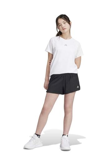 Detské krátke nohavice adidas čierna farba, s nášivkou