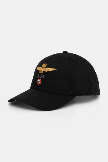 Bavlnená šiltovka Aeronautica Militare čierna farba, HA1100UCT02848