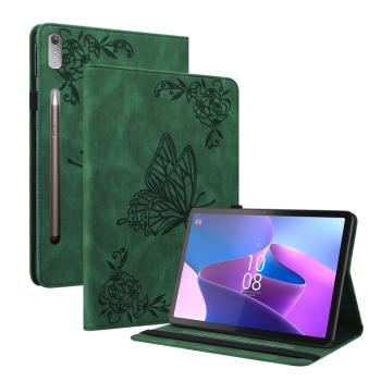 ART BUTTERFLY Peňaženkový obal pre Lenovo Tab P12 zelený