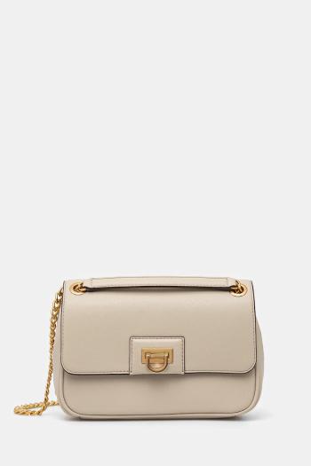 Kožená kabelka Dkny béžová farba, R443KI60