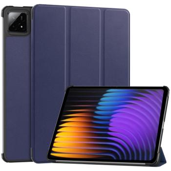 LEATHER Zaklápací kryt pre Xiaomi Pad 7 / Pad 7 Pro tmavomodrý