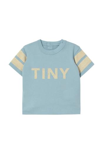 Detské bavlnené tričko Tinycottons STRIPES LOGO BABY TEE s potlačou, SS25-141