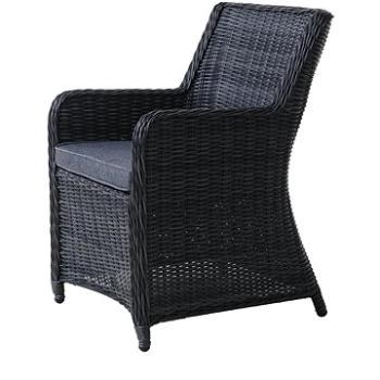ROJAPLAST Kreslo záhradné AUSTIN/SAN JOSÉ, antracit (8595226707571)