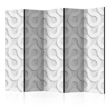 Paraván Grey Spirals Dekorhome 225x172 cm (5-dielny)