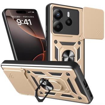 RING CAMERA Kryt s držiakom pre Xiaomi Redmi Note 14 5G zlatý