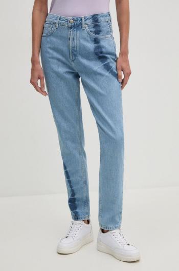 Rifle Pepe Jeans TAPERED JEANS HW TIE DYE dámske, vysoký pás, PL204714