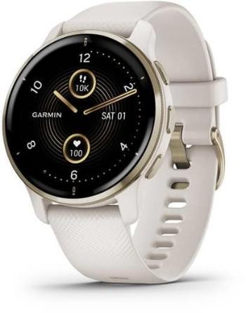 Okosóra Garmin Venu 2 Plus Cream Gold/ White Band