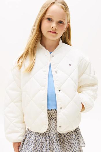 Detská bunda Tommy Hilfiger béžová farba, KG0KG08834