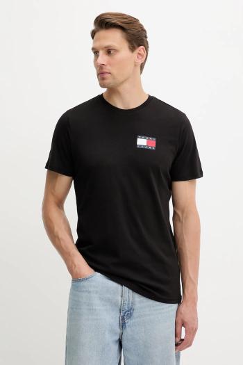 Bavlnené tričko Tommy Jeans pánske, béžová farba, s potlačou, DM0DM20740