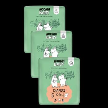 MOOMIN BABY Moomin Baby 5 Maxi 10–16 kg, mesačné balenie eko plienok 120 ks