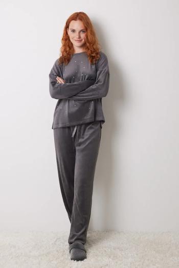 Pyžamo women'secret FROSTED GENERIC dámskd, čierna farba, 3598105