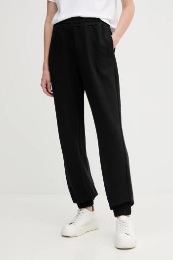 Bavlnené tepláky Calvin Klein čierna farba, jednofarebné, LV044C904G